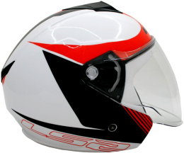 KASK LS2 OF573 TWISTER PLANE WHITE BLACK RED