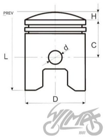 47,00/12/28 TŁOK DO AM6 AM345-70 MINARELLI 70 WM MOTOR AY32070