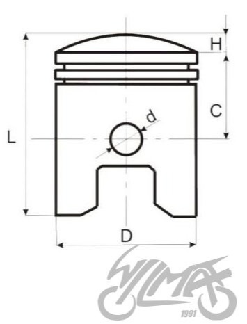 Tłok do Honda Kymco 40,00/12/28