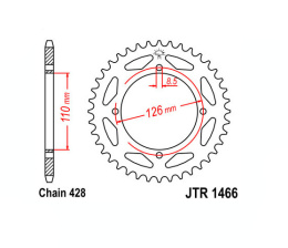JTR1466 Tylna zębatka motocyklowa 47 zębów (JTR 1466.47)