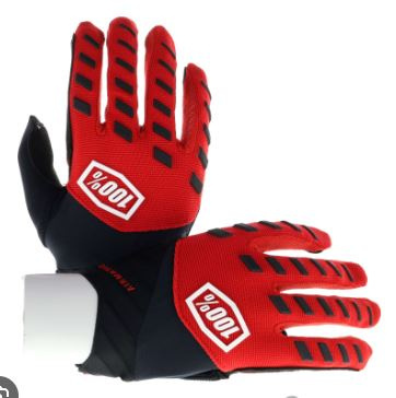 100 PROCENT RĘKAWICE CROSS/ENDURO MODEL AIRMATIC RED/BLACK KOLOR CZERWONY/CZARNY ROZMIAR M