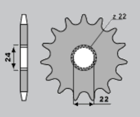 Jt zębatka przednia bmw g310gs '16-, g310r '16-, (jtf406.16)* (łańc. 520)