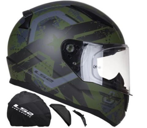 KASK MOTOCYKLOWY LS2 FF353 RAPID II Thunder Birds Military ECE 22.06