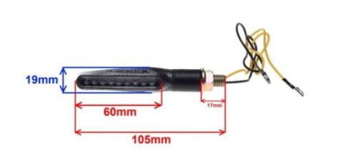 KIERUNKOWSKAZ CARBON BIAŁY KLOSZ 9 LED