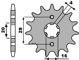 Zębatka przednia 422 10 18nc suzuki lt 80 89-06 (łańc. 520)