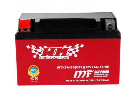 AKUMULATOR YTX7A-BS(GEL) WM MOTOR 12VOLT