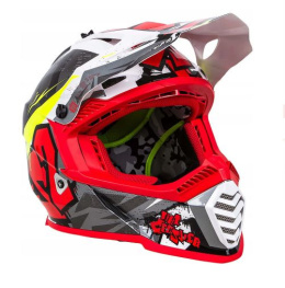 KASK LS2 MX437 FAST EVO CRUSHER BLACK RED XXL