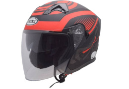 KASK OTWARTY TYP JK528 CZARNO CZERWONY MAT XL AWIN