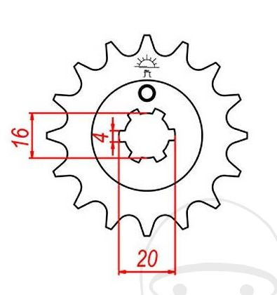 Zębatka przednia JT F555-14, 14Z, rozmiar 428