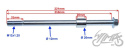Oś koła przód fi12x210 Junak 126