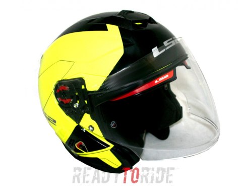 KASK LS2 OF521 INFINITY BEYOND BLACK AND YELLOW HI-VIS