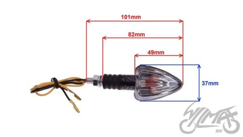 KIERUNKOWSKAZ STOŻKOWY JASNY NACIĘCIA CARBON