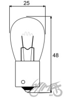Żarówka pomarańczowa 6V 21W BA15S