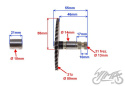 Wałek rozrusznika GY6 4T 46,5mm do koła 8z