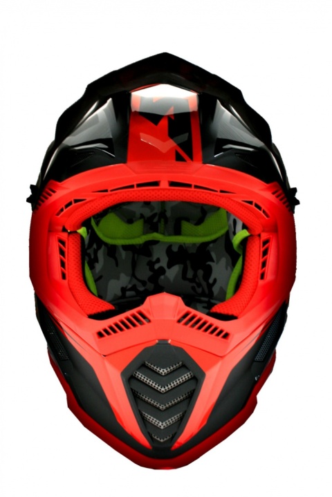 Kask LS2 MX437 Fast Evo Roar czarno-czerwony rozmiar XL