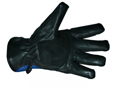 Rękawice czarne niebieskie wzmacniane z siatką rozmiar XL